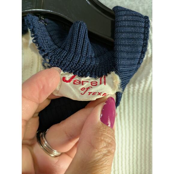 Jerell of Texas Knit Dress Women's XS White Rib Knit Vintage Y2k 70's Mini Dress - Picture 5 of 12